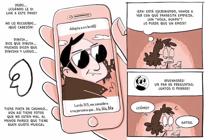 Viñetas del cómic Roncas de Elva Lombardía