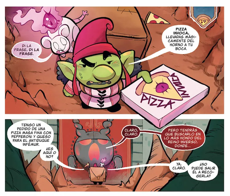 Inicio cómic-juego Pizza Goblin (Grafito Editorial)