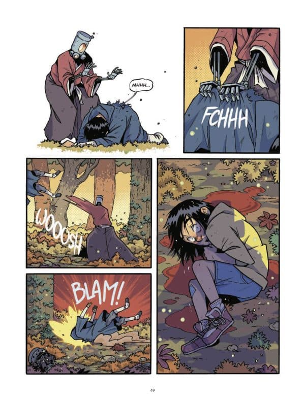 Humanos protagonistas del cómic Yojimbot , de Sylvain Repos (Nuevo Nueve)