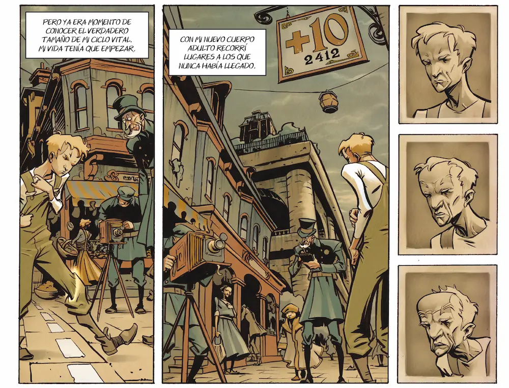 Protagonista cómic ci-fi Cieloalto envejeciendo y probando sus límites