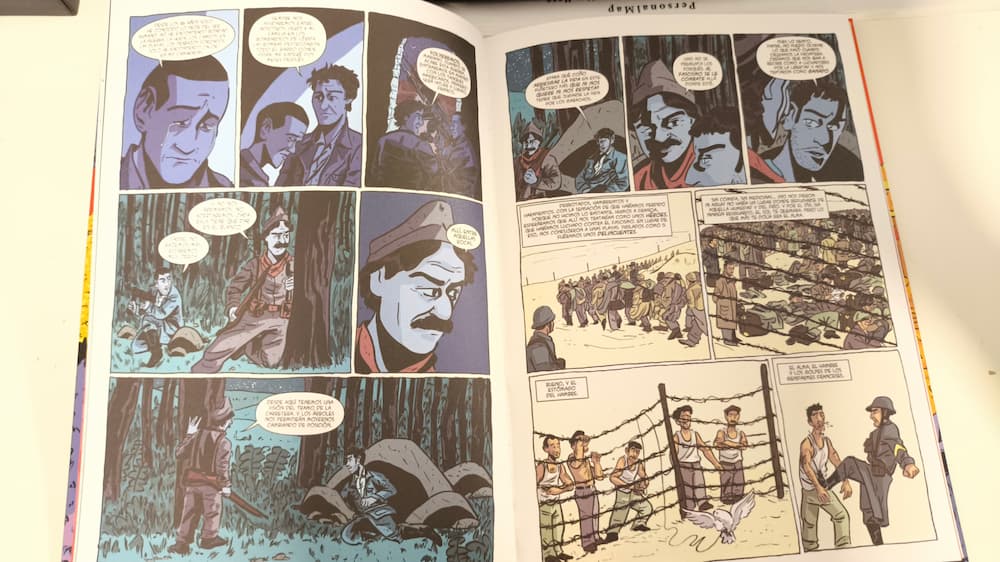 Páginas de la novela gráfica Los 36 de la Madeleine (Cartem Cómics)