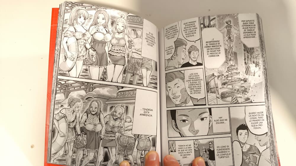 Envejecimiento en el manga  "La Isla de los Longevos" (Hidra)