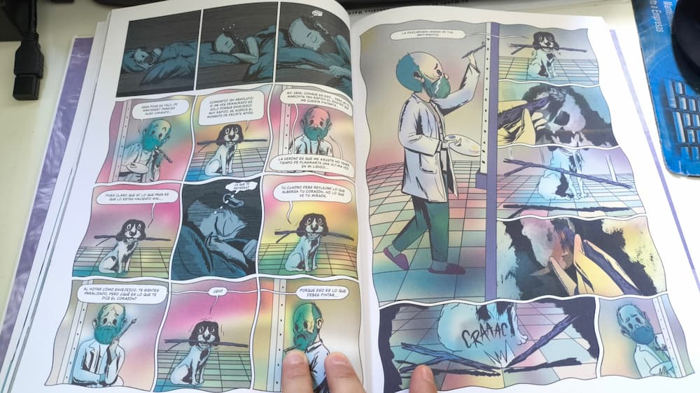 El Necronomicán, novela gráfica sobre un perro que rompe el bloque creativo de su dueño