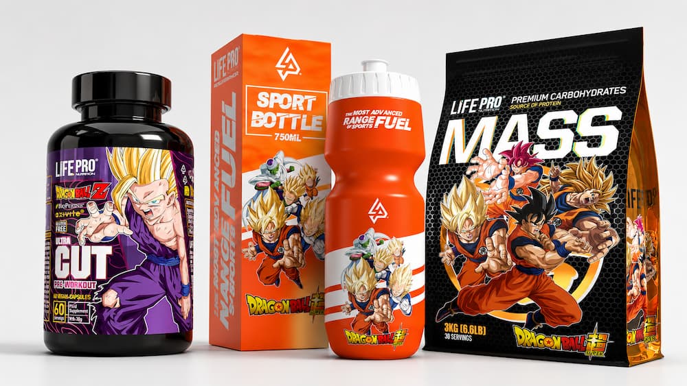 Otros productos Fit de Dragon Ball en colaboración con Life PRO
