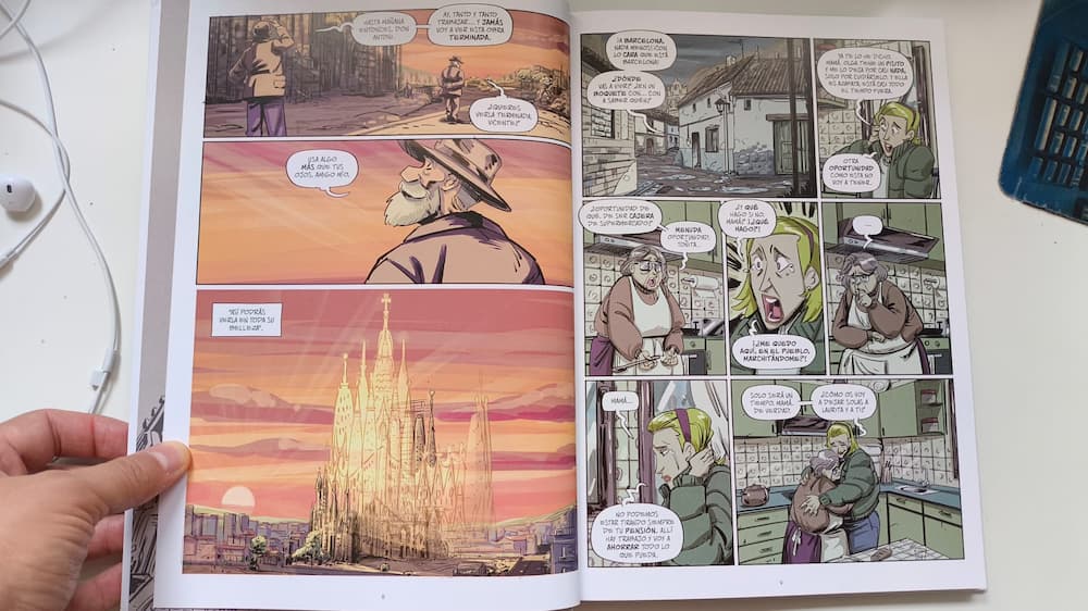 Foto interior del cómic El Fantasma de Gaudí para Reseña 