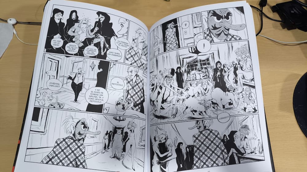 Orgía en el cómic La Noche de los Gatos de Sebastiá Cabot