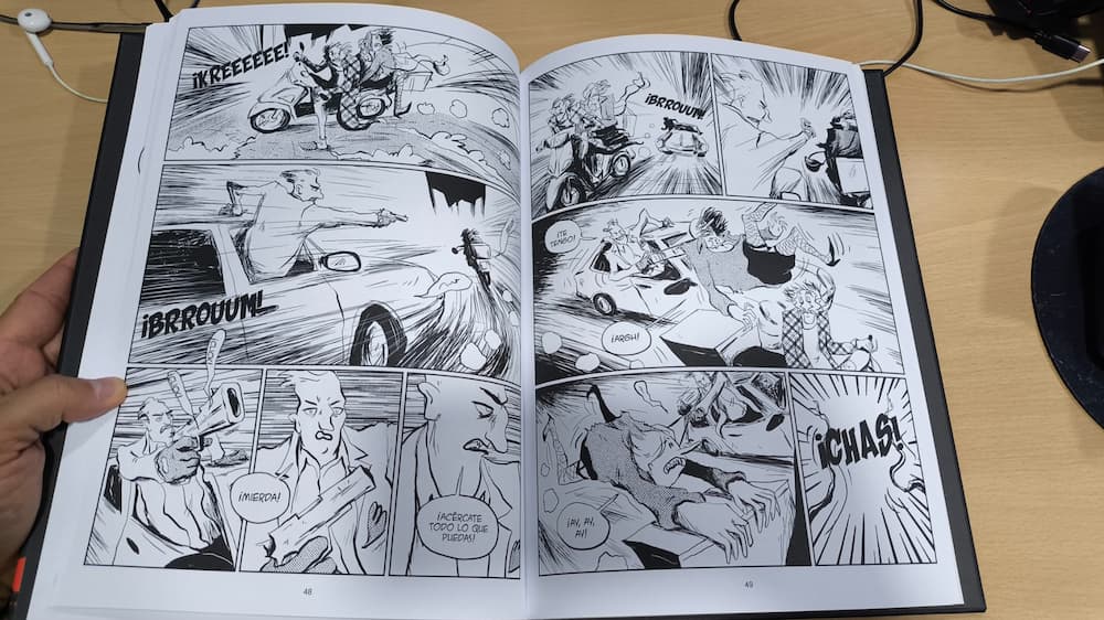 Interior del cómic La Noche de los Gatos de Sebastiá Cabot