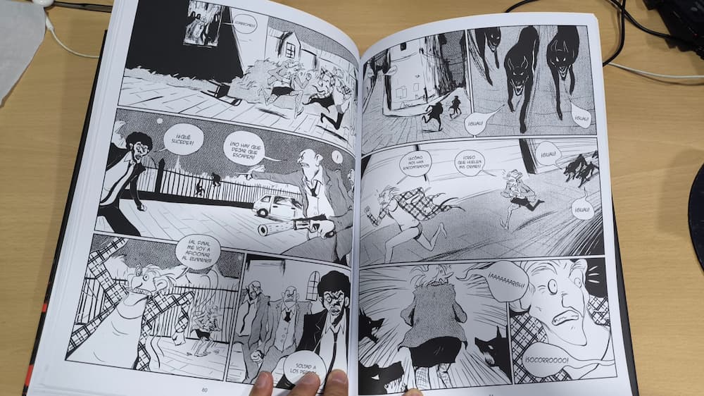 Interior del cómic La Noche de los Gatos de Sebastiá Cabot