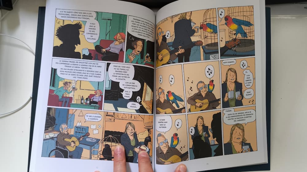 Pierre y Nicole, dos de los protagonistas más mayores del cómic "La Orilla que nos Une" de Zabus & Nicoby (Elephant Books)