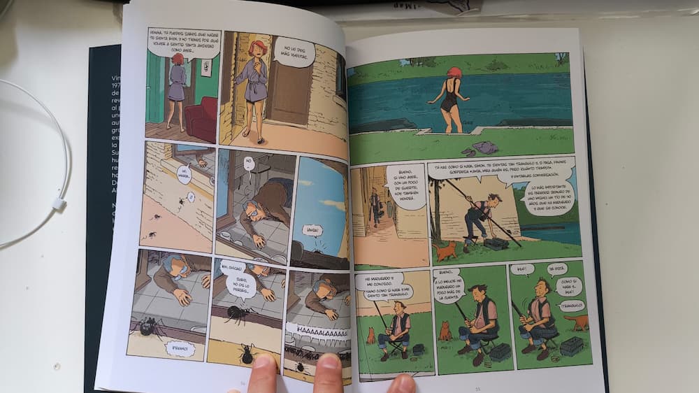 Diane venciendo su vergüenza en el cómic "La Orilla que nos Une" de Zabus & Nicoby (Elephant Books)